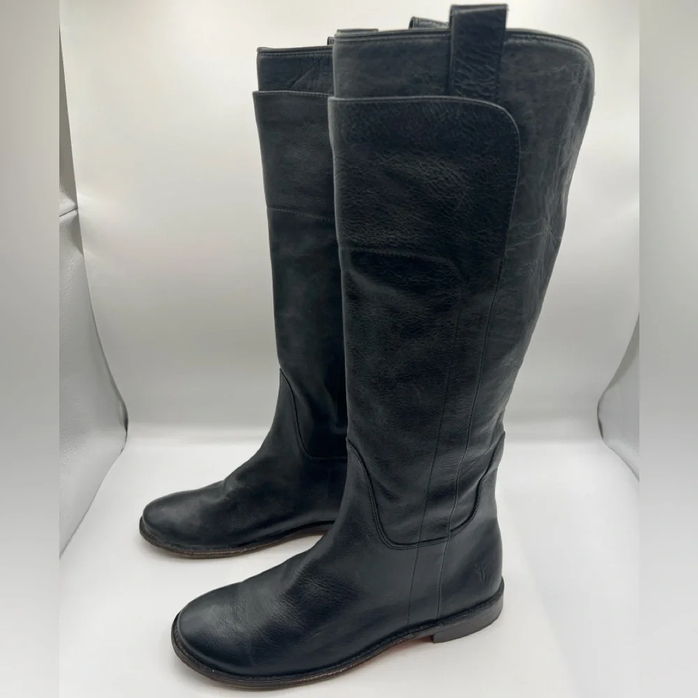 Frye Women's Black Leather Over-the-Knee Riding Boots